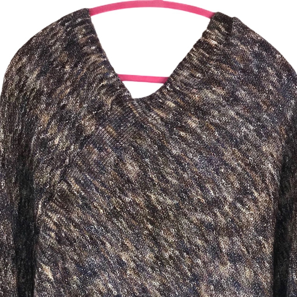 Beautiful Knit Marled Poncho - Picture 2 of 11
